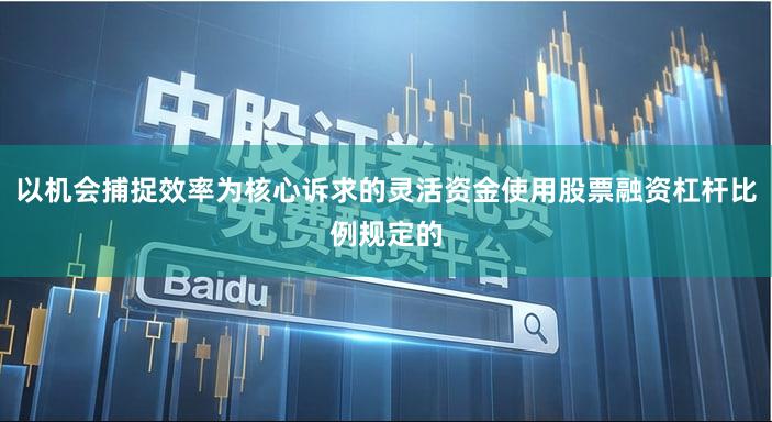 以机会捕捉效率为核心诉求的灵活资金使用股票融资杠杆比例规定的
