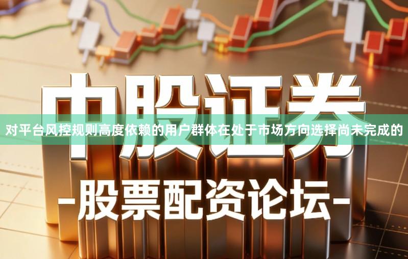 对平台风控规则高度依赖的用户群体在处于市场方向选择尚未完成的